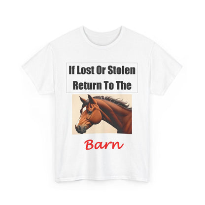 Lost Stolen Barn (White) - Unisex Heavy Cotton Tee - Better Mode