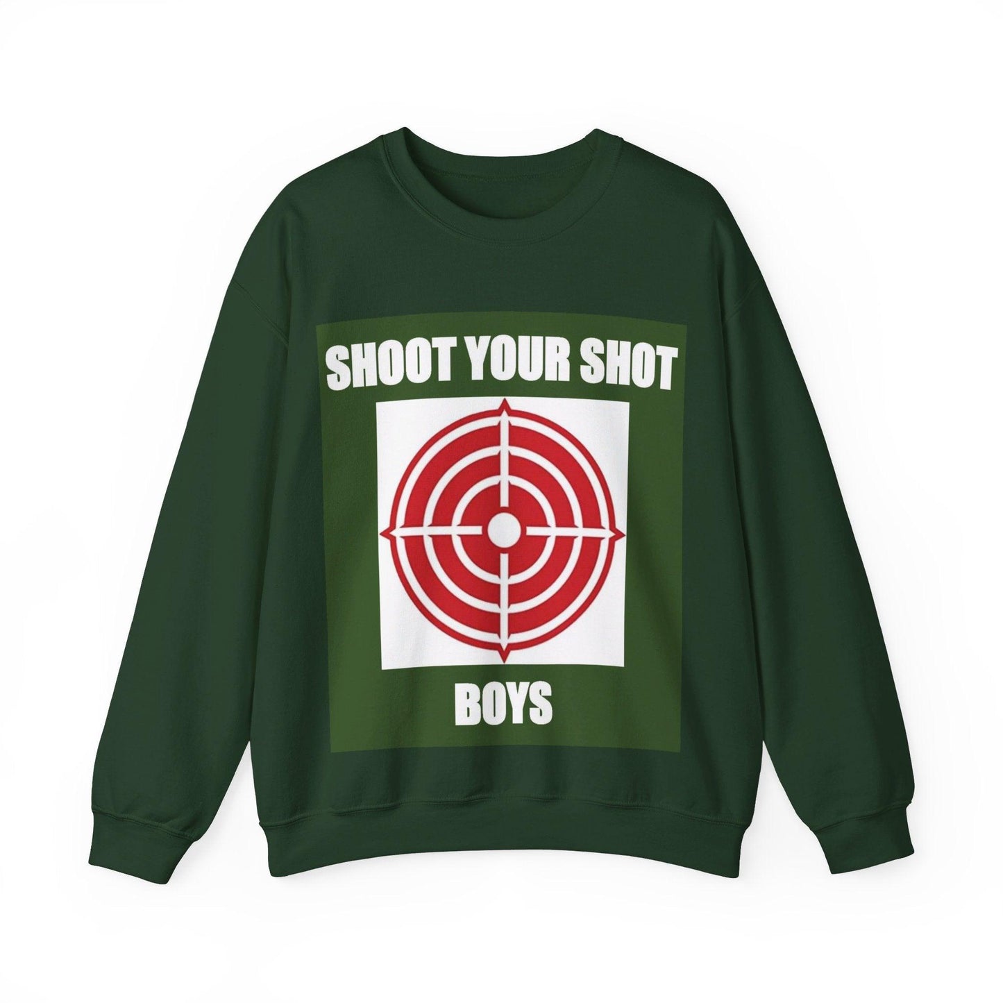 Shoot Shot (F Green) - Unisex Heavy Blend™ Crewneck Sweatshirt