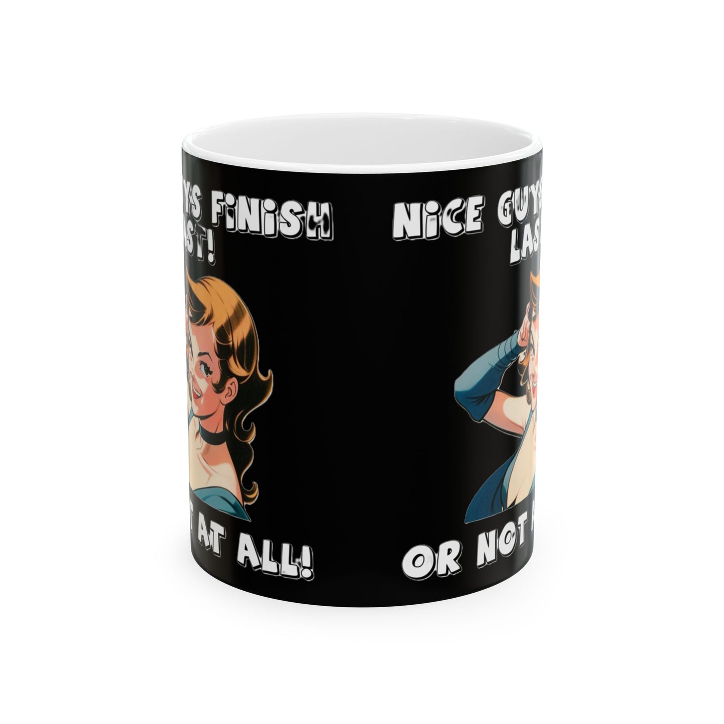 Nice Guys (Black) - Ceramic Mug, (11oz, 15oz)