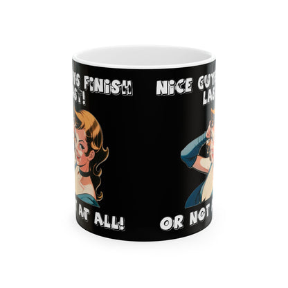 Nice Guys (Black) - Ceramic Mug, (11oz, 15oz)