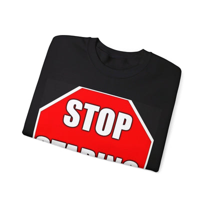 Stop Staring (Black) - Unisex Heavy Blend™ Crewneck Sweatshirt