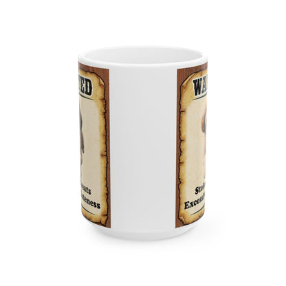 Wanted Poster Ceramic Mug - Dog