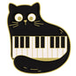 Cute Black Cat Piano Notes Brooch - Better Mode