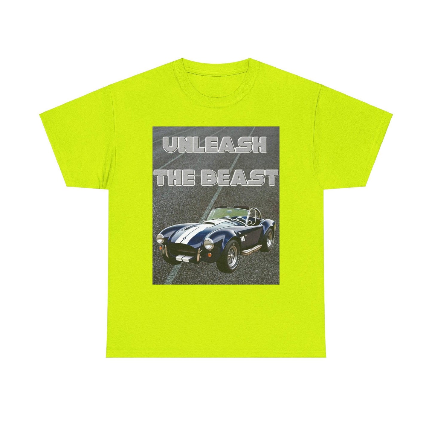 Unleash The Beast Classic Cars Blue Cobra - Unisex Heavy Cotton T-Shirt - Better Mode