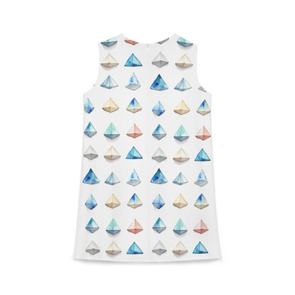 Triangle Pattern A-line Sleeveless Dress