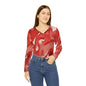 Red Marble V-neck Shirt