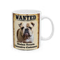 Wanted Poster Ceramic Mug - Bulldog