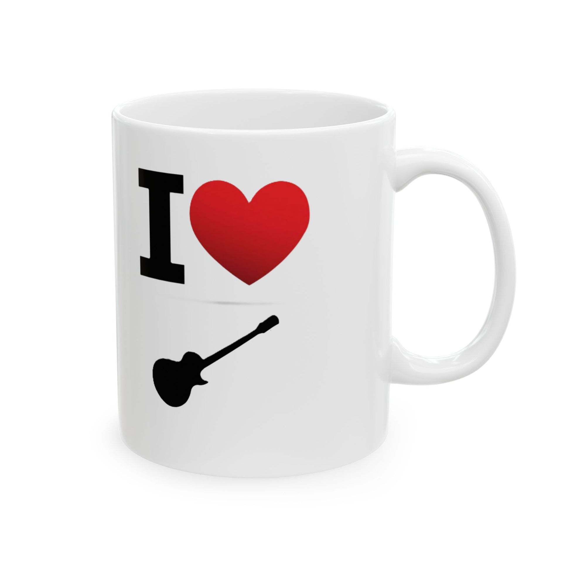 I Heart Guitar - Ceramic Mug, (11oz, 15oz) - Better Mode