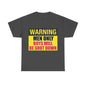 Warning - Men Only Boys Shot Down - Unisex Heavy Cotton T-Shirt