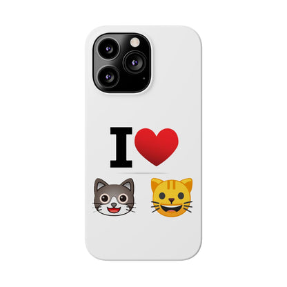 I Heart Cats - Slim Phone Cases