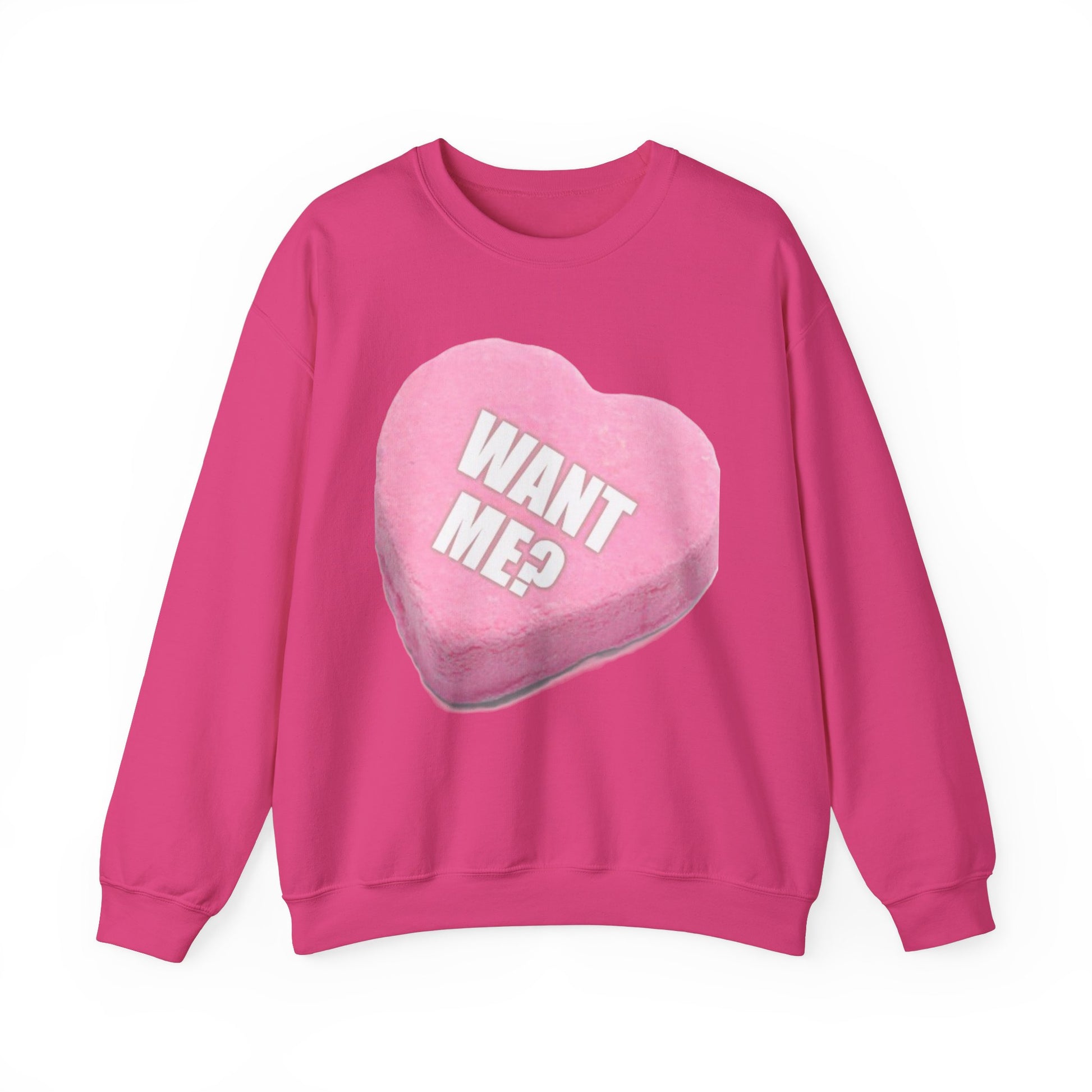 Candy Heart "Want Me?" - Crewneck Sweatshirt - Better Mode