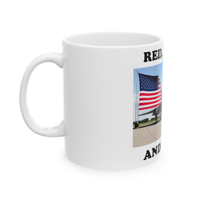 Red, White (White) - Ceramic Mug, (11oz, 15oz)