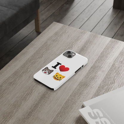 I Heart Cats - Slim Phone Cases