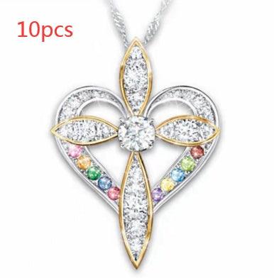 Heart Shaped Cross Pendant - Better Mode