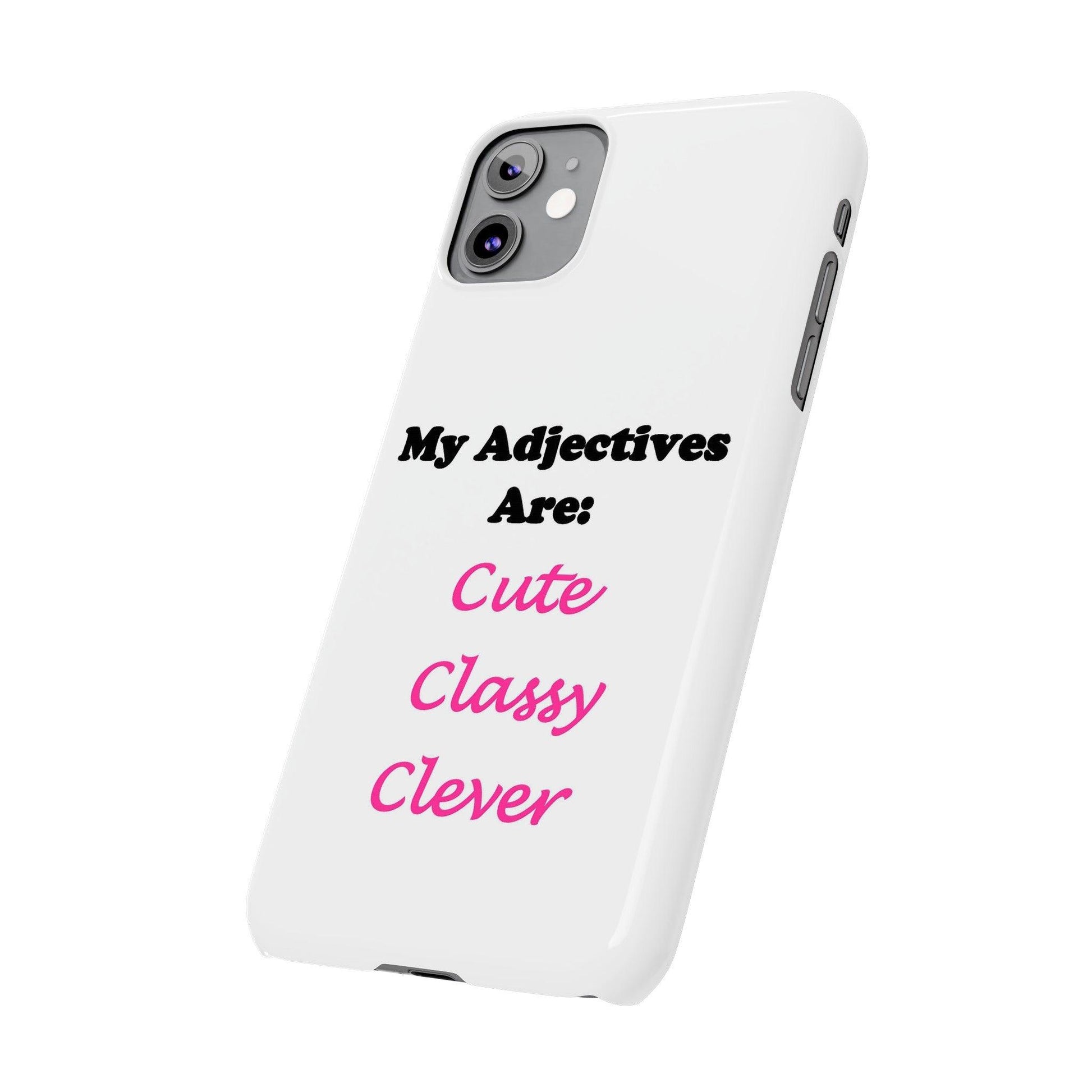 Cute (White) - Slim Phone Cases - Better Mode