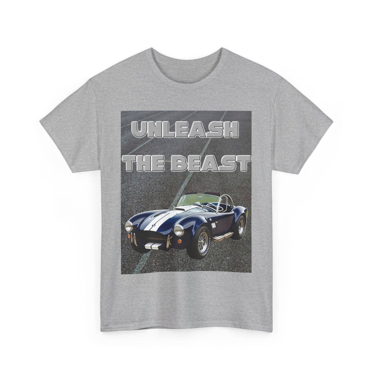 Unleash The Beast Classic Cars Blue Cobra - Unisex Heavy Cotton T-Shirt