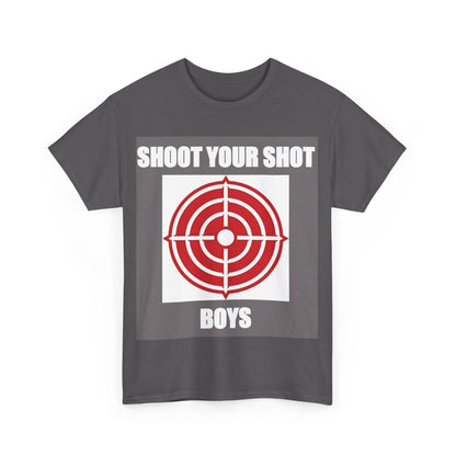 Shoot Your Shot (Gray) - Unisex Heavy Cotton T-Shirt