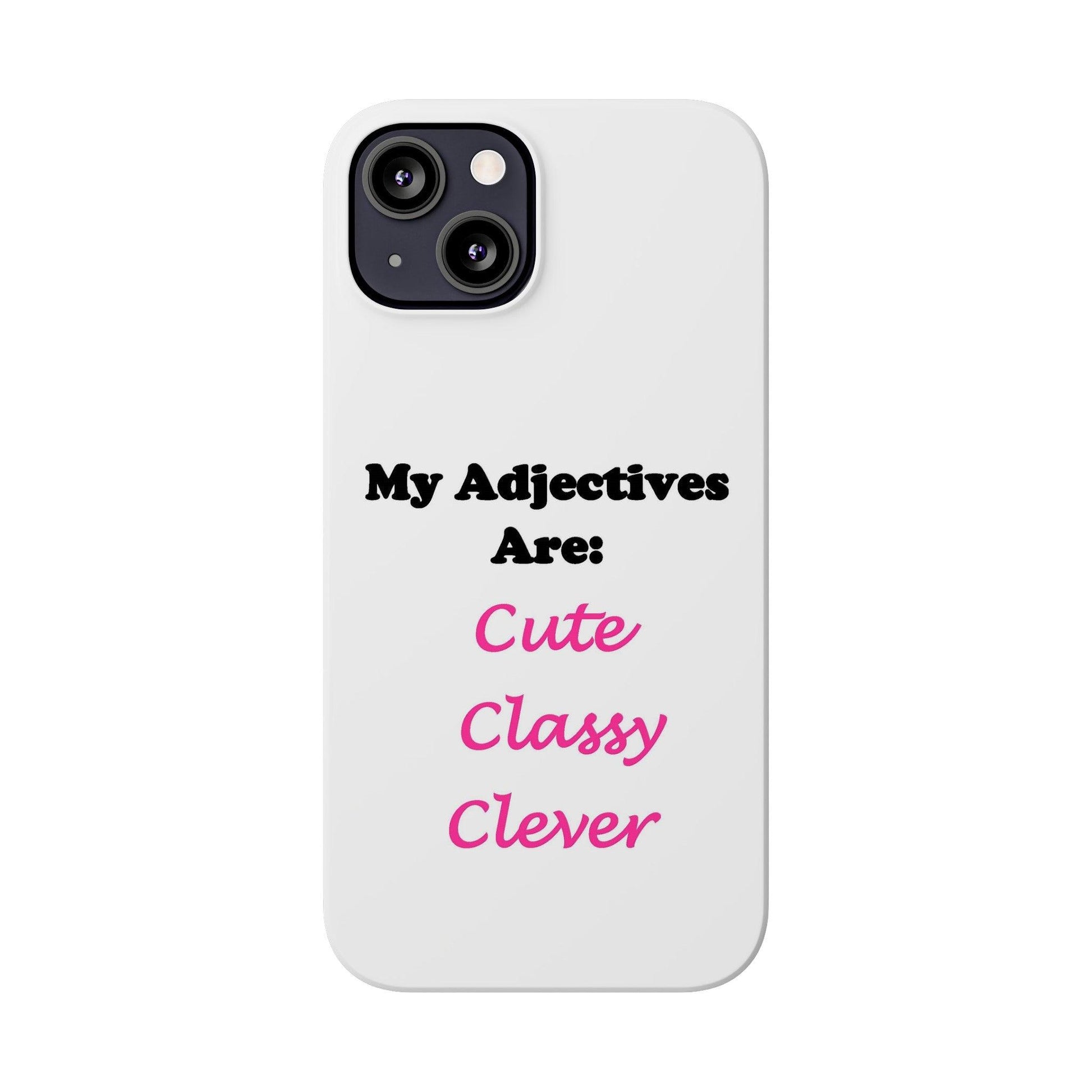 Cute (White) - Slim Phone Cases - Better Mode