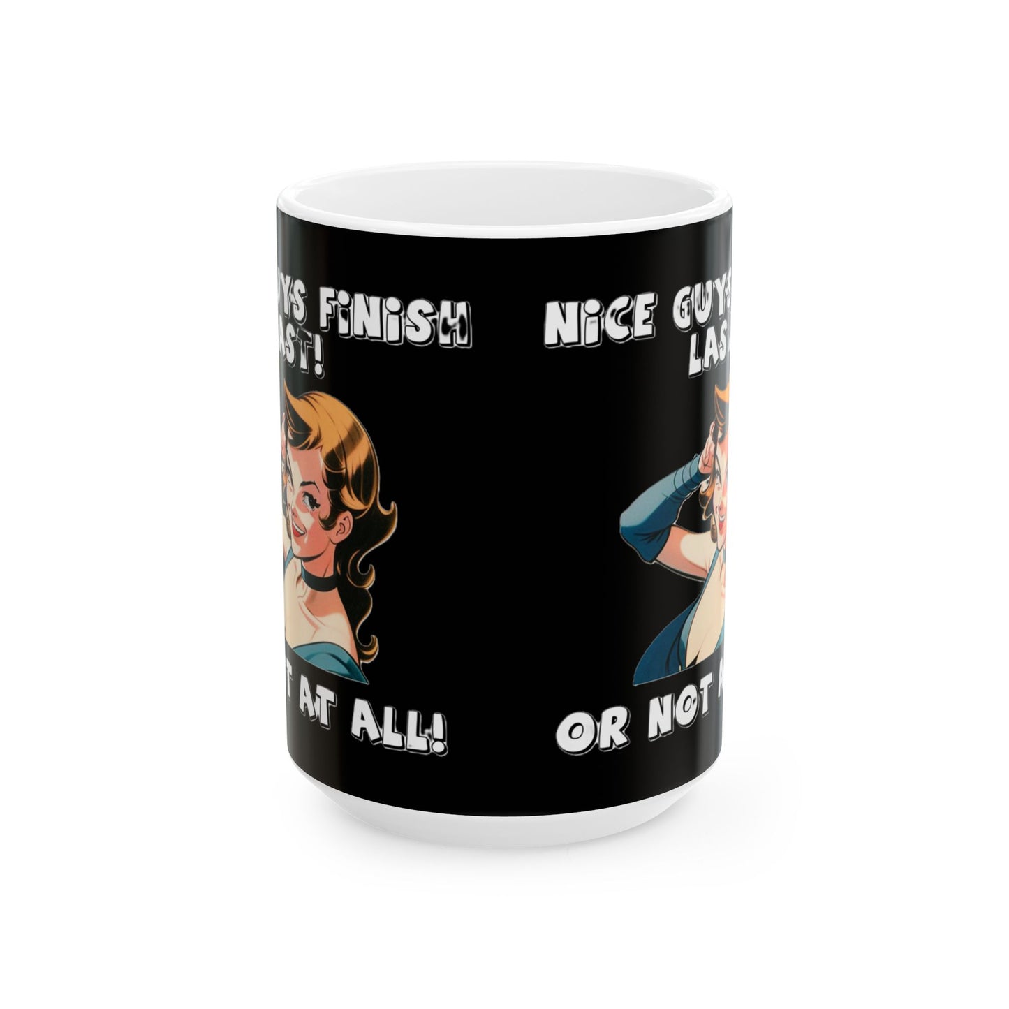 Nice Guys (Black) - Ceramic Mug, (11oz, 15oz)