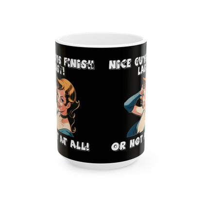 Nice Guys (Black) - Ceramic Mug, (11oz, 15oz)