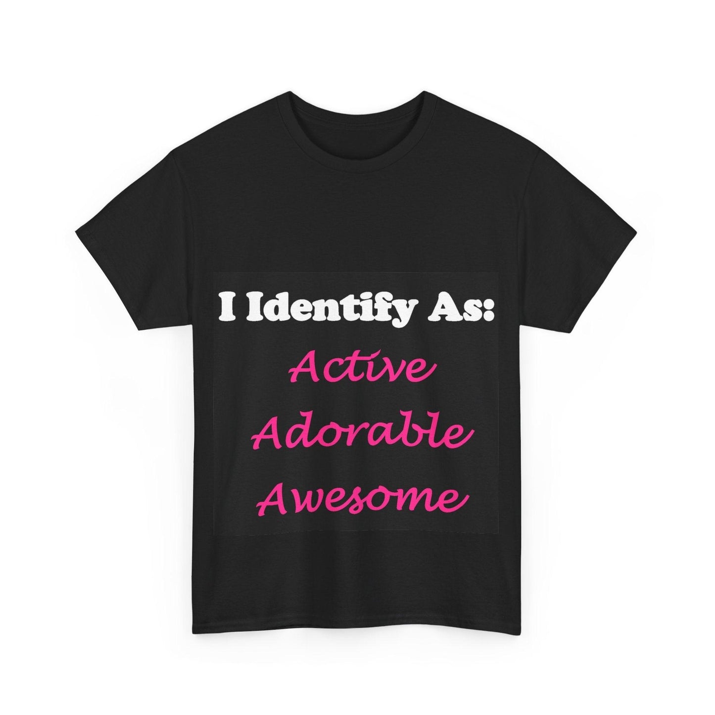 ID Active Adorable awesome (Black) - Unisex Heavy Cotton T-Shirt