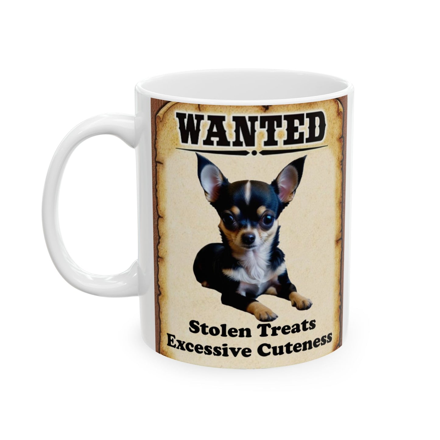 Wanted Poster Ceramic Mug - Chihuahua