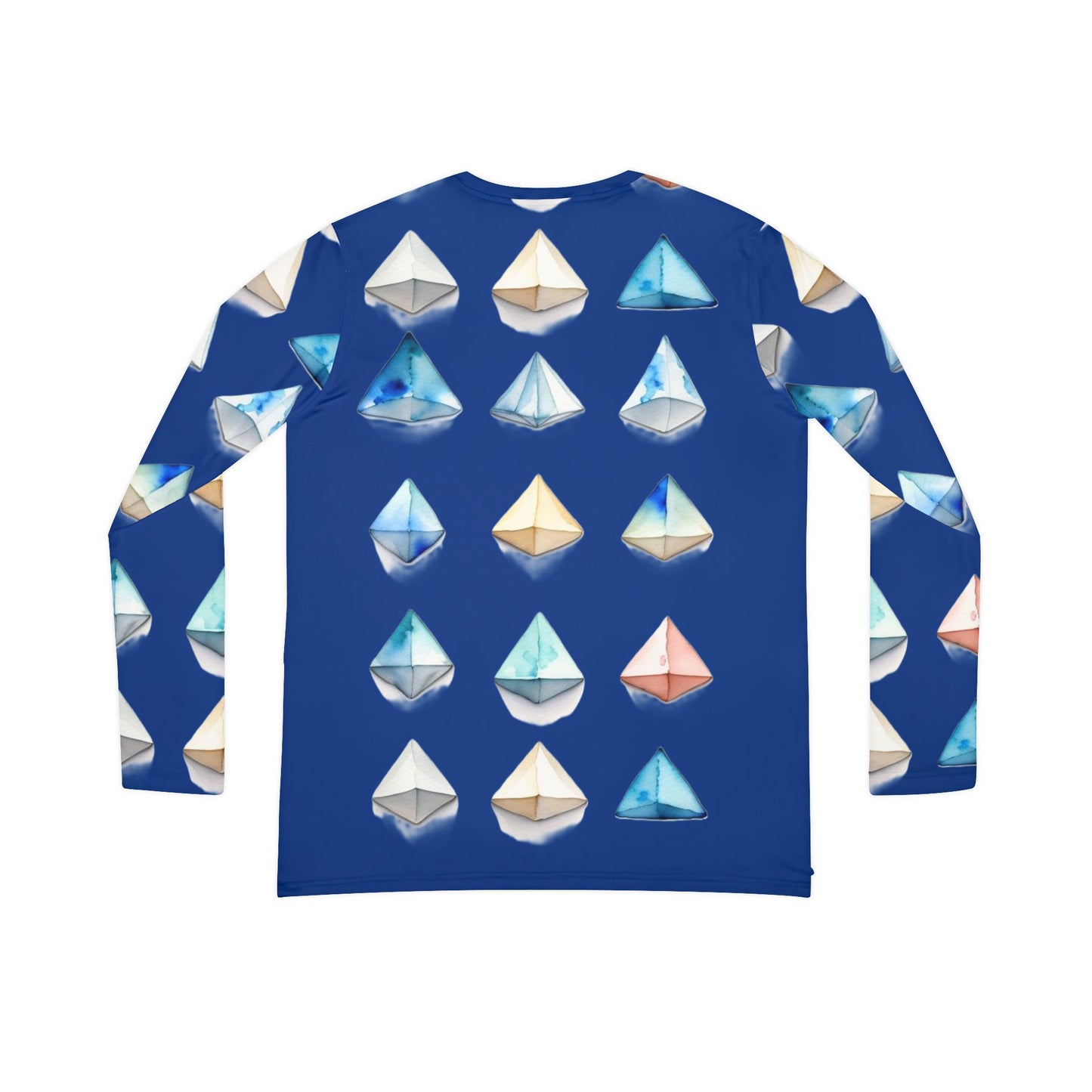 Triangle Pattern Women's Long Sleeve V-neck Shirt