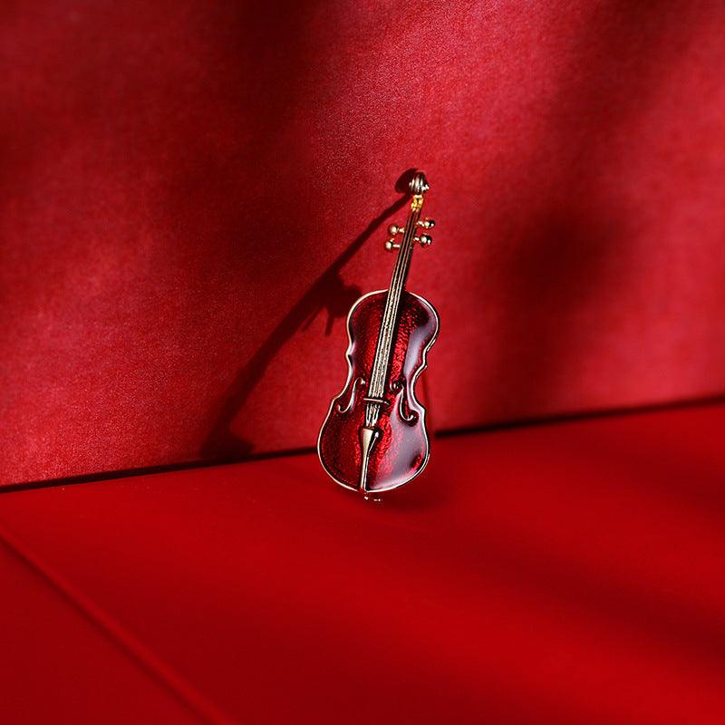 Light Luxury Cold Style Violin Brooch Pin - Better Mode