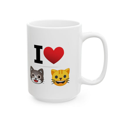 I Heart Cats Ceramic Mug