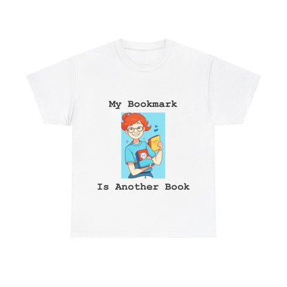 Bookmark (White) - Unisex Heavy Cotton Tee - Better Mode