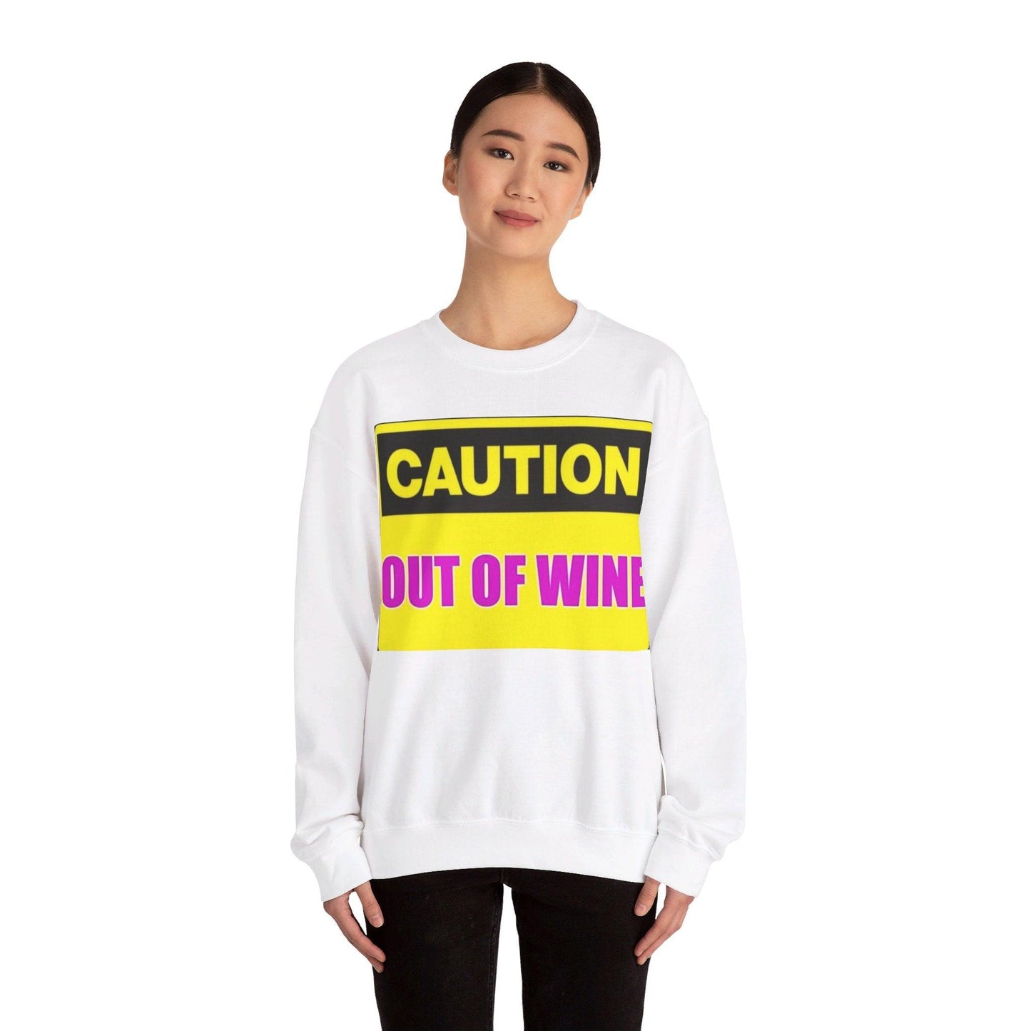 Caution Wine - Unisex Heavy Blend™ Crewneck Sweatshirt