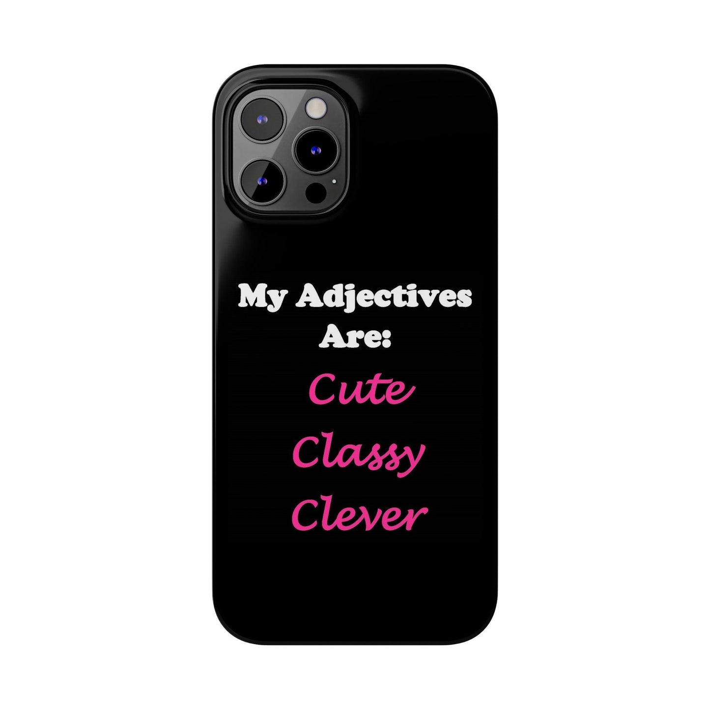 Cute (Black) - Slim Phone Cases - Better Mode