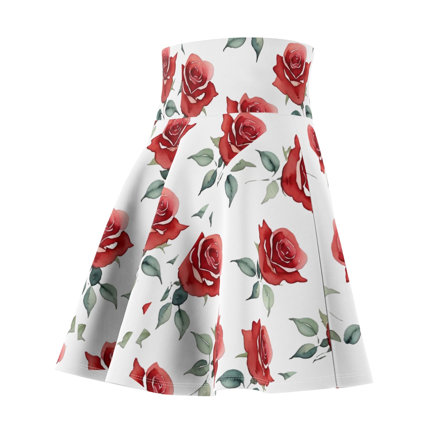 Rose Pattern Skater Skirt