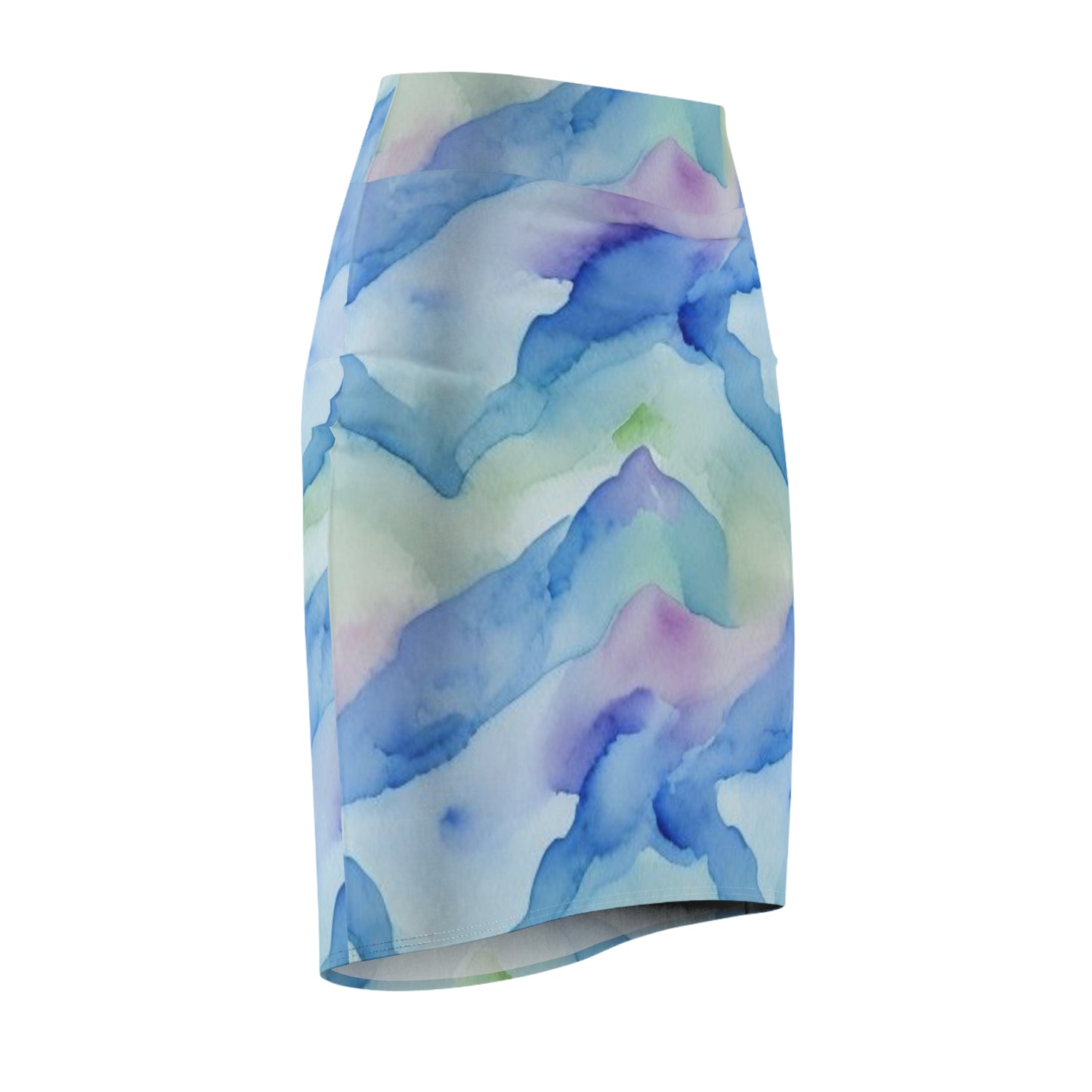 Multi Color Pastel Pencil Skirt