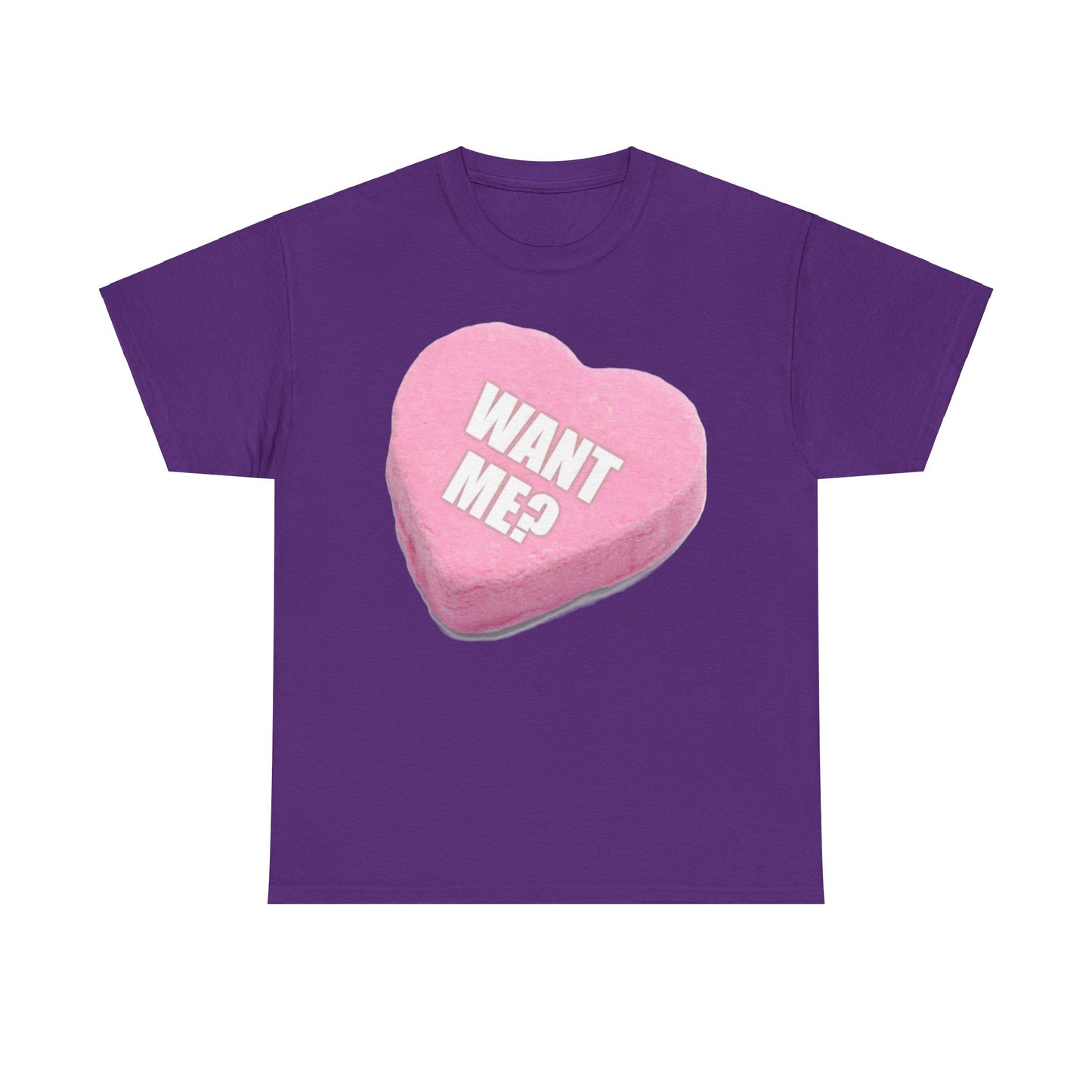 Candy Heart "Want Me" - Unisex Heavy Cotton T-Shirt - Better Mode