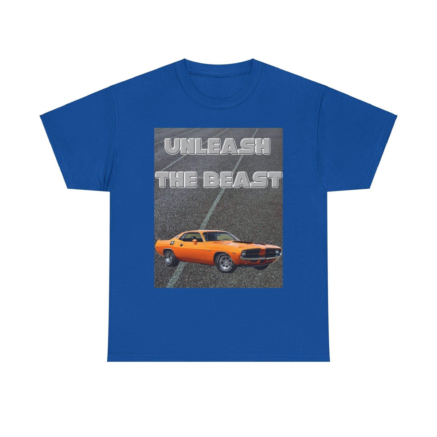 Unleash The Beast Classic Cars Orange - Unisex Heavy Cotton T-Shirt