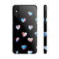 Slim Phone Cases - Hearts (Black)