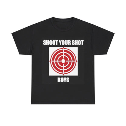 Shoot Your Shot (Black) - Unisex Heavy Cotton T-Shirt