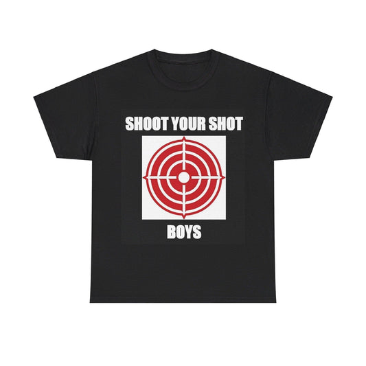 Shoot Your Shot (Black) - Unisex Heavy Cotton T-Shirt