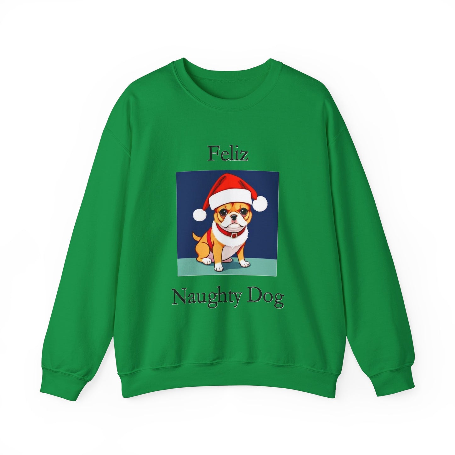 Christmas - Feliz Naughty Dog 2 - Unisex Heavy Blend™ Crewneck Sweatshirt - Better Mode