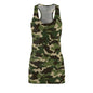 Women's Camo Pattern Cut & Sew Racerback Dress (AOP)