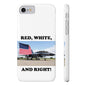 Red, White - (White)Slim Phone Cases