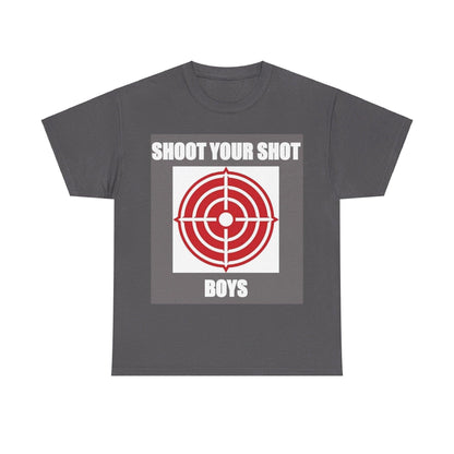 Shoot Your Shot (Gray) - Unisex Heavy Cotton T-Shirt