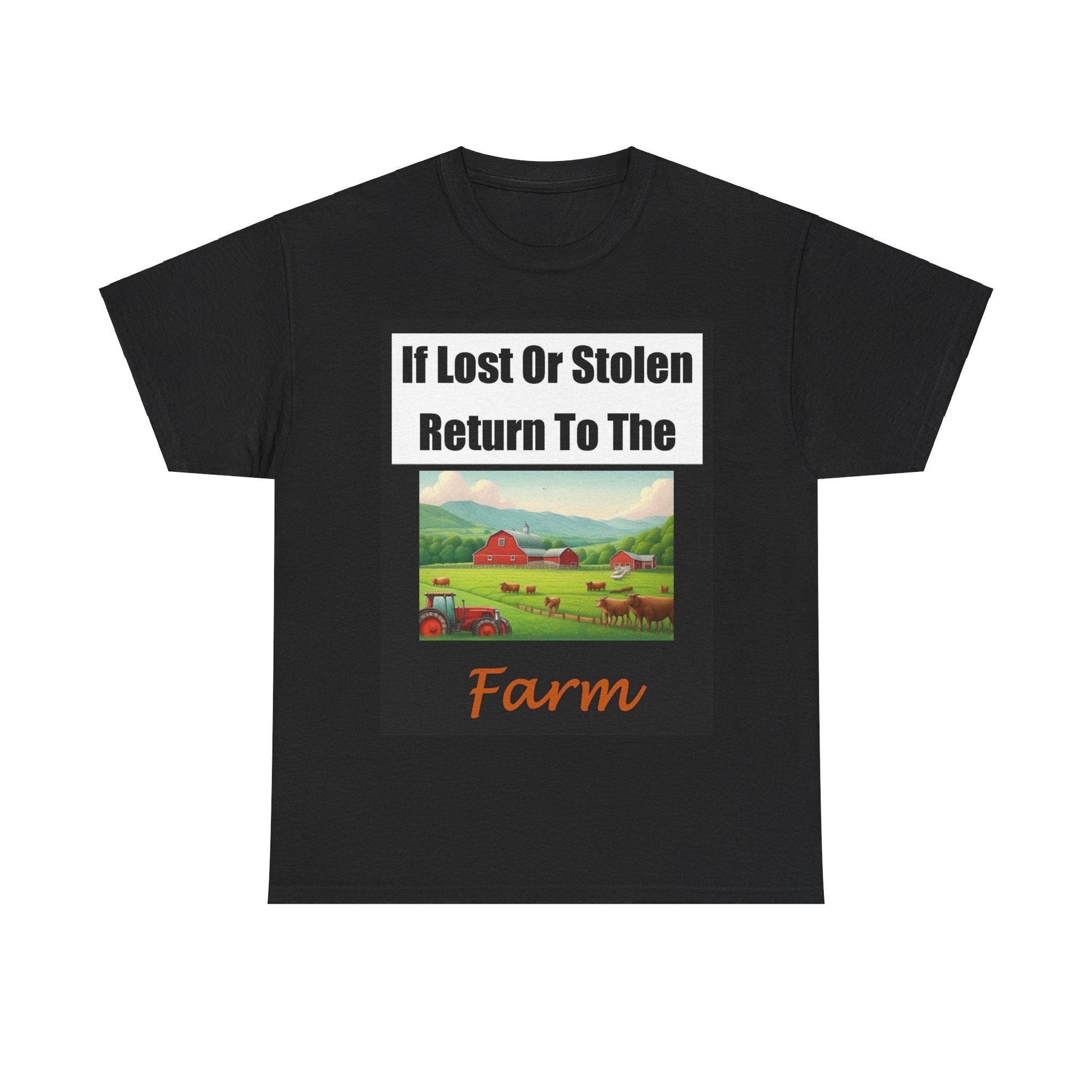 Lost Stolen Farm (Black) - Unisex Heavy Cotton Tee - Better Mode