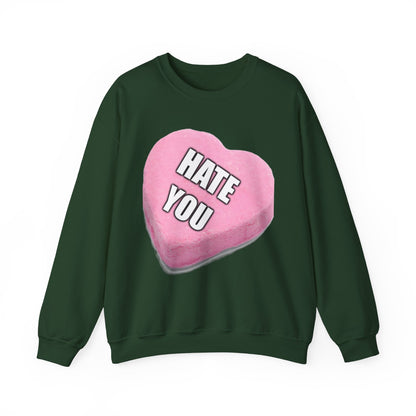 Candy Heart "Hate You" - Crewneck Sweatshirt - Better Mode