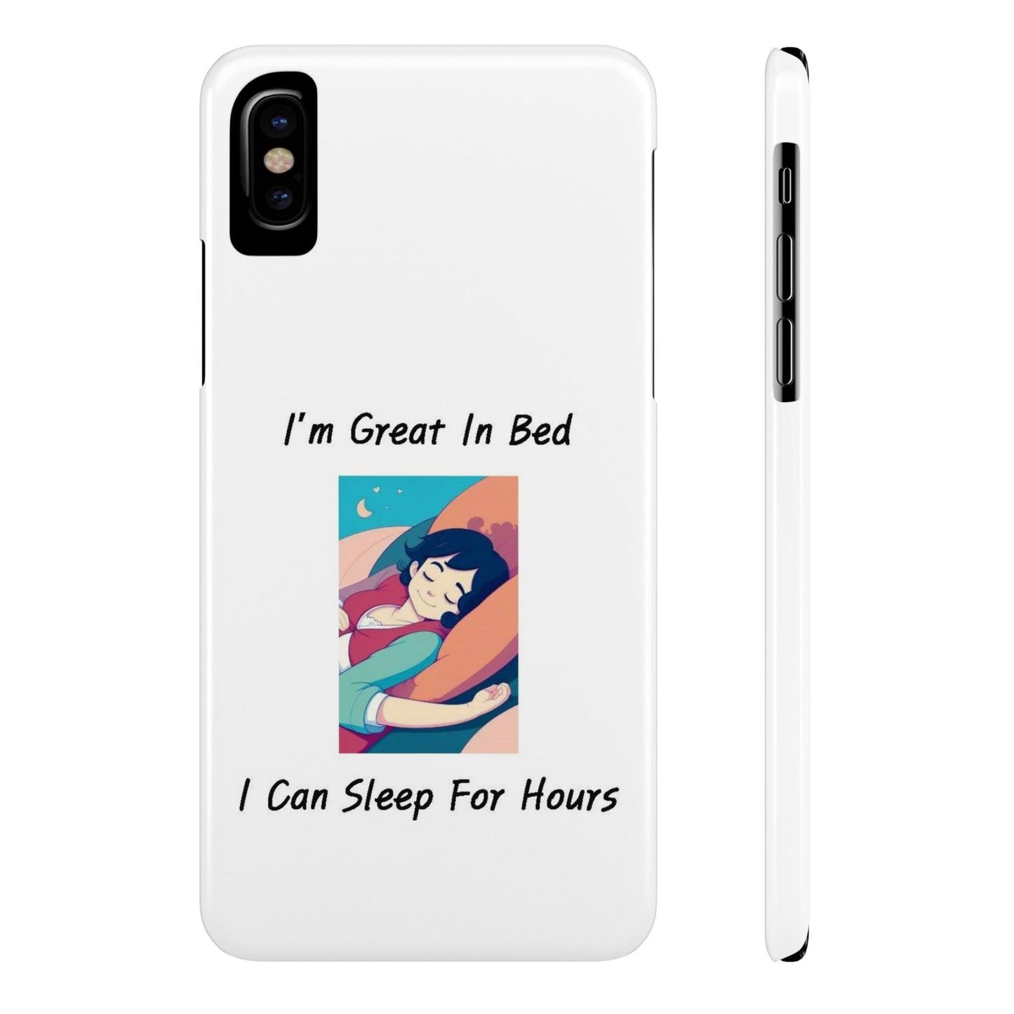 Great In Bed (White) - Slim Phone Cases - Better Mode