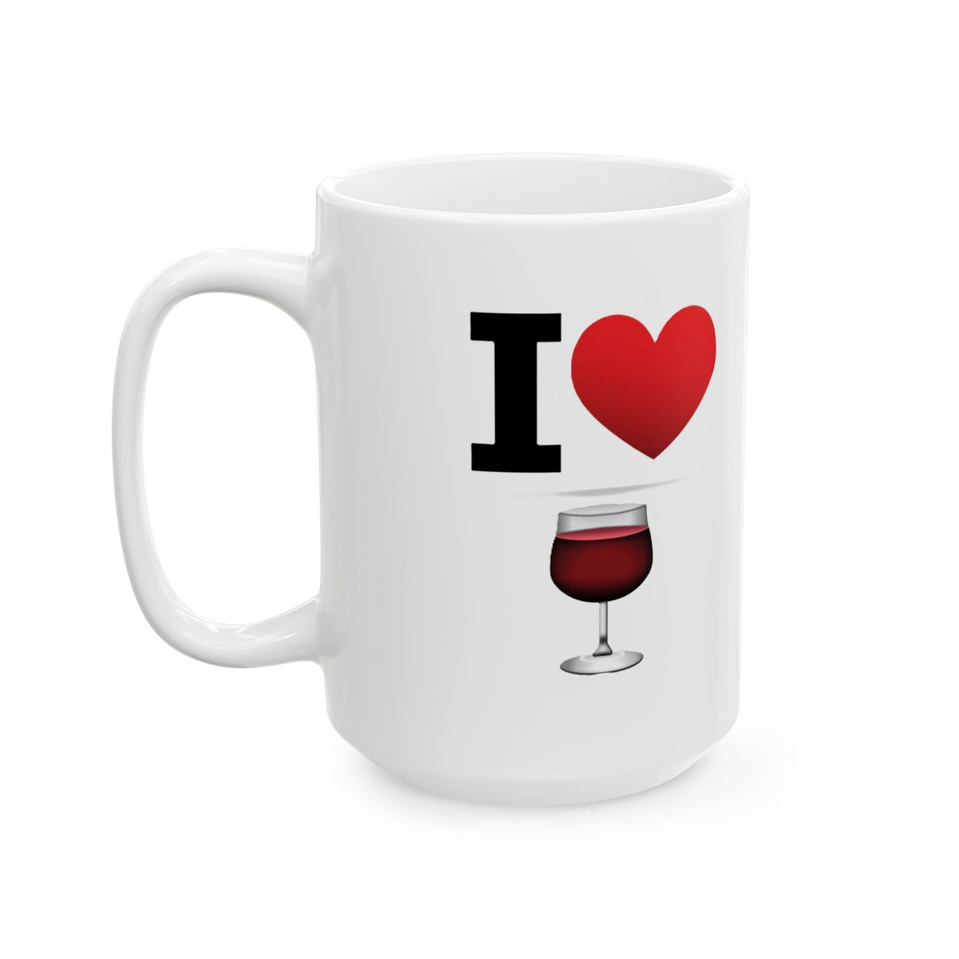 I Heart Wine - Ceramic Mug, (11oz, 15oz) - Better Mode