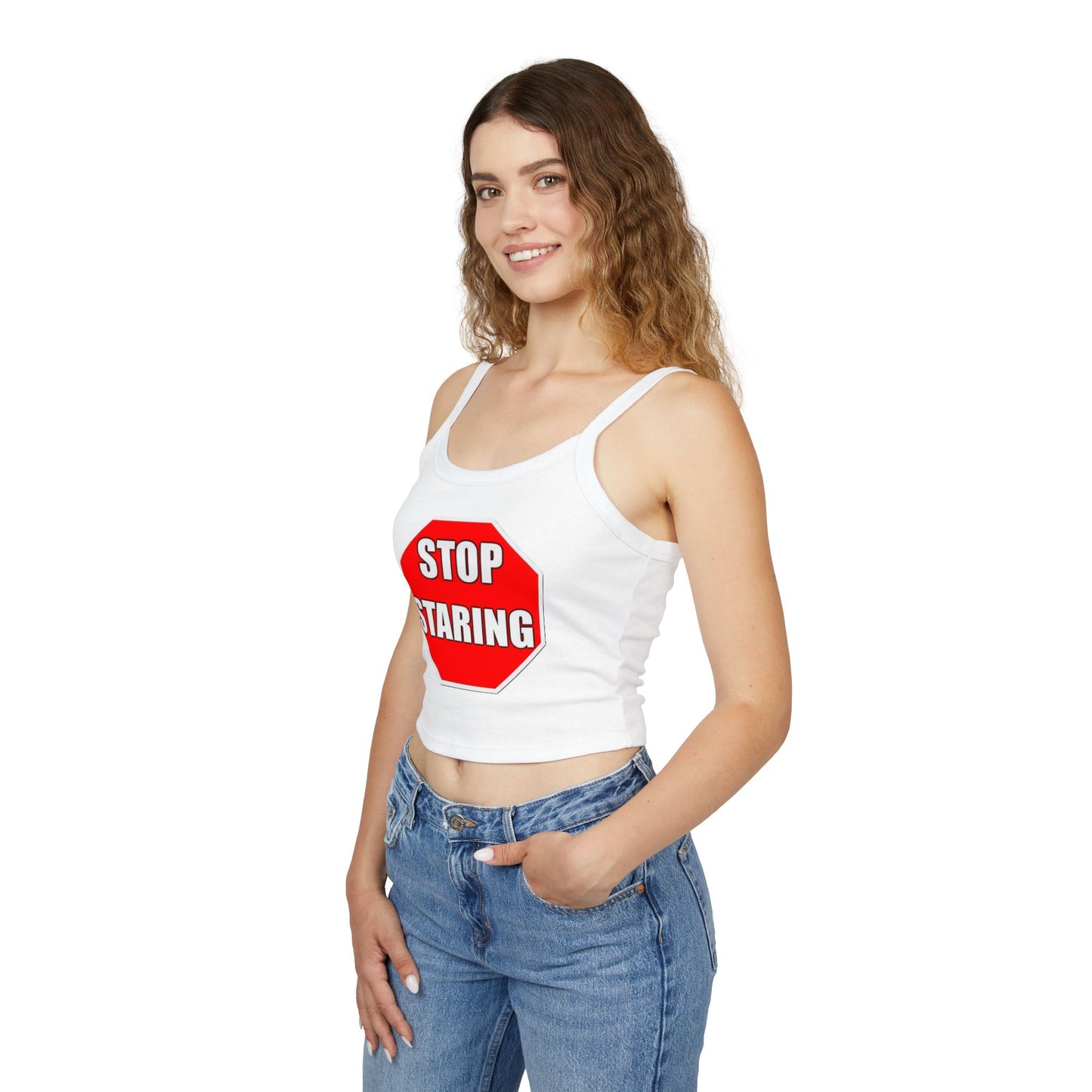 Stop Staring - Women's Spaghetti Strap Tank Top