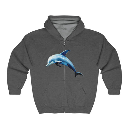 Dolphin 1 - Full Zip Hooded Sweatshirt