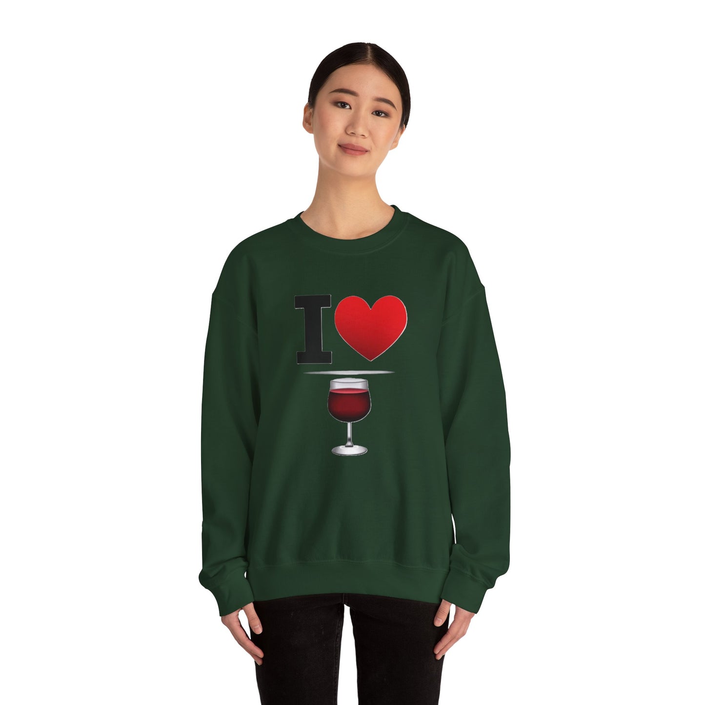 I Heart Wine - Crewneck Sweatshirt